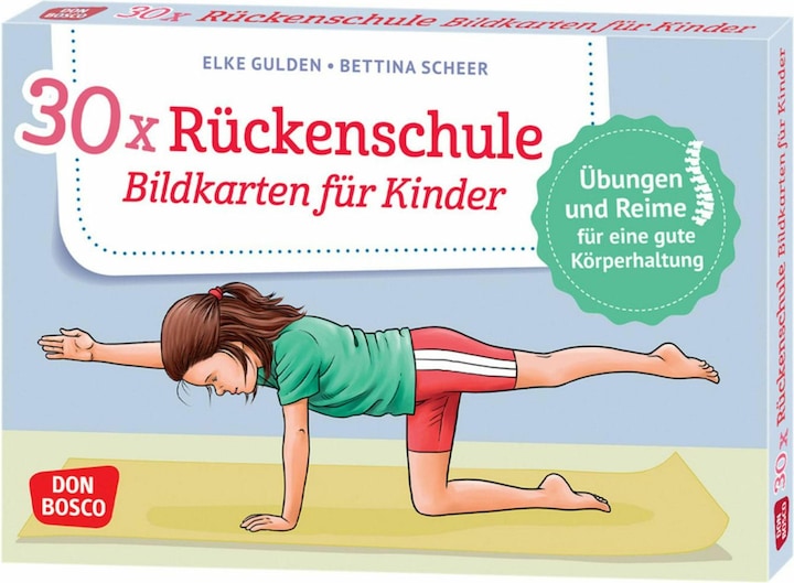 Produktbild 30 x Rückenschule. Bildkarten für Kinder (Deutsch, Bettina Scheer, Elke Gulden, 2021)