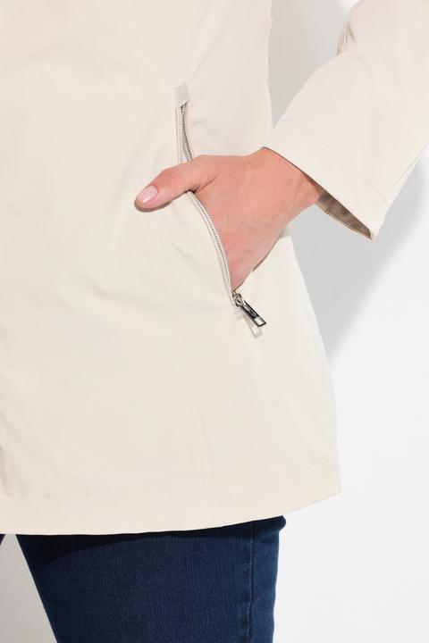 Produktbild Ulla Popken Softshell-Longjacke, wasserdicht, 2-Wege-Zipper, Kapuze (50, 52)