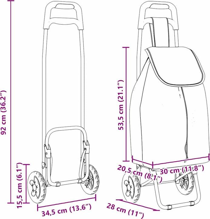 Produktbild vidaXL Einkaufswagen