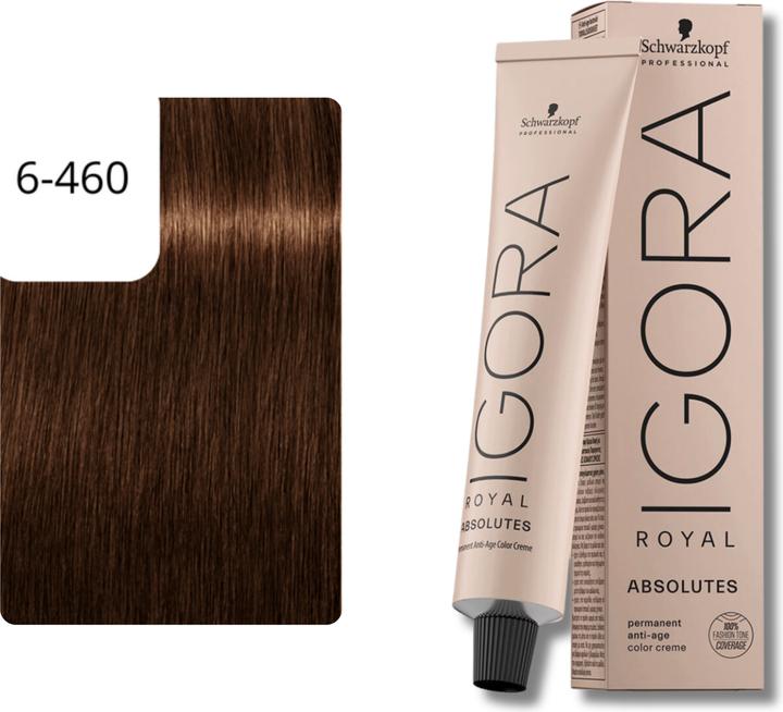 Image du produit Schwarzkopf Professional Igora Royal Absolutes 6-460 Blond foncé Beige Chocolat Naturel (Homme blond, Beige, Chocolat)