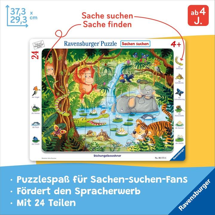 Produktbild Ravensburger Dschungelbewohner (24 Teile)