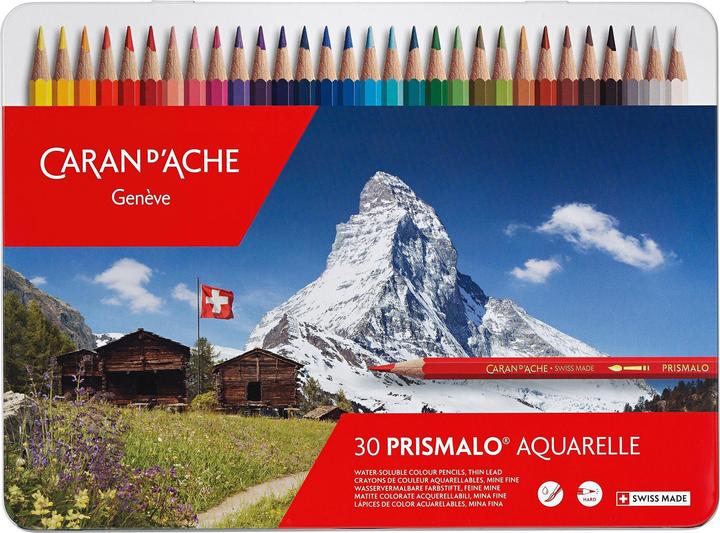 Caran d'Ache Prismalo Aquarelle Metallschachtel (Mehrfarbig, 30 x)