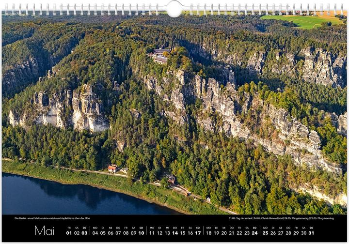 Produktbild Kalender Schsische Schweiz Luftaufnahmen 2026