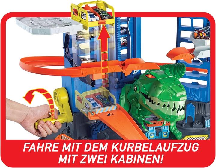 Image du produit Hot Wheels Parking City Megacity avec attaque de T-Rex