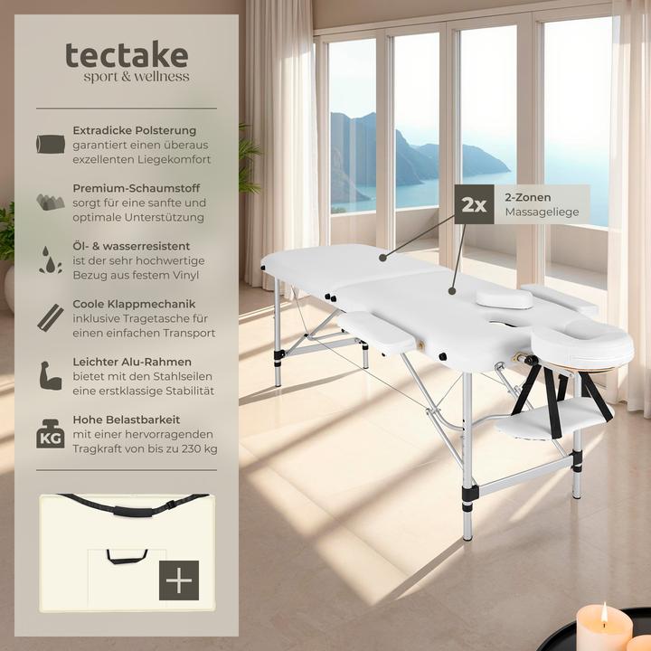 Immagine prodotto tectake Lettino da massaggio a 2 zone