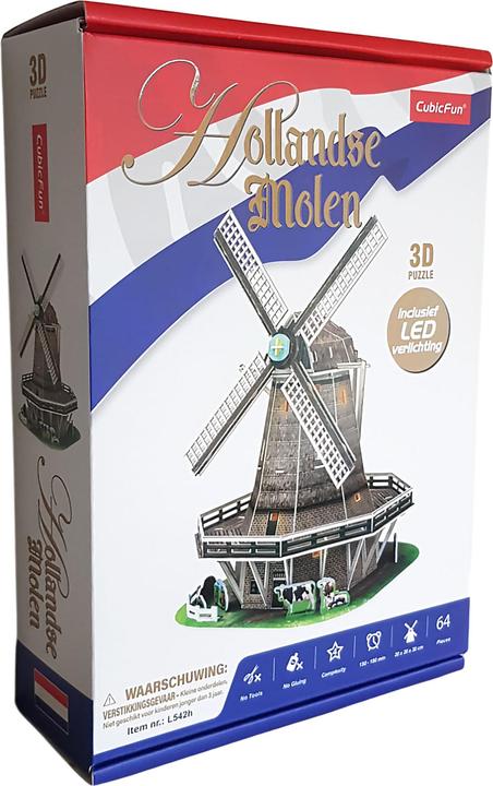 Produktbild Cubicfun Cubic Fun 3d Puzzel Mühle LED (65 Teile)