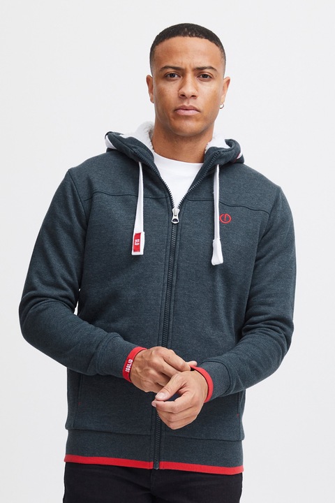 Image du produit Solid BenjaminZip Pile Veste En Sweat Avec Peau De Mouton Zippé Sweat-Shirt Pour Homme À CapucheDoub (M)