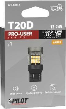 Image du produit Pilot LED-Leuchtmittel - 12/24V - W21/5W - Orange - Pro-User Series (W21/5W)