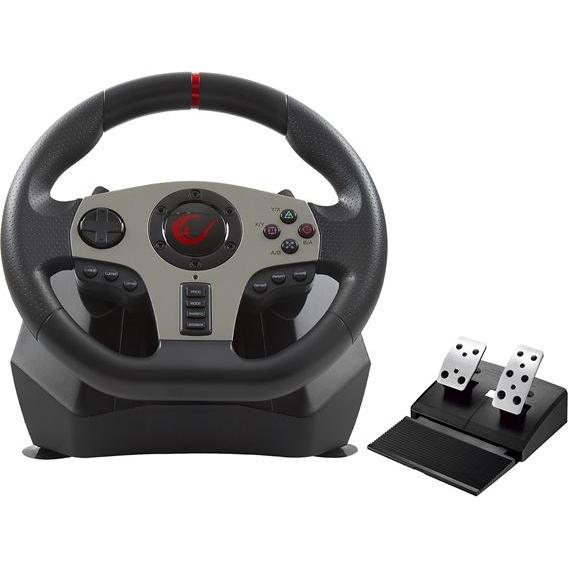 Rampage Gamer kormány - V900-S (PC, PS3, PS4, XBOXONE, XBOX360, pedálszett, vibrálás) (PC, PS3, PS4, Xbox 360), Controller gaming, Nero