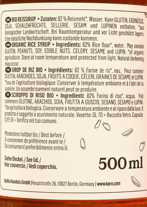 Immagine prodotto KoRo Bio Reissirup