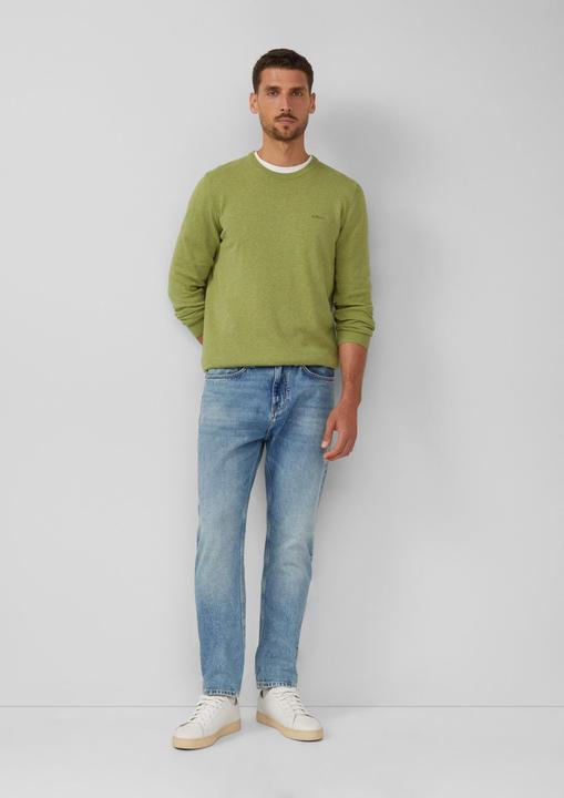 Produktbild s.Oliver Strickpullover Baumwollpullover mit Logo-Stickerei (XL)