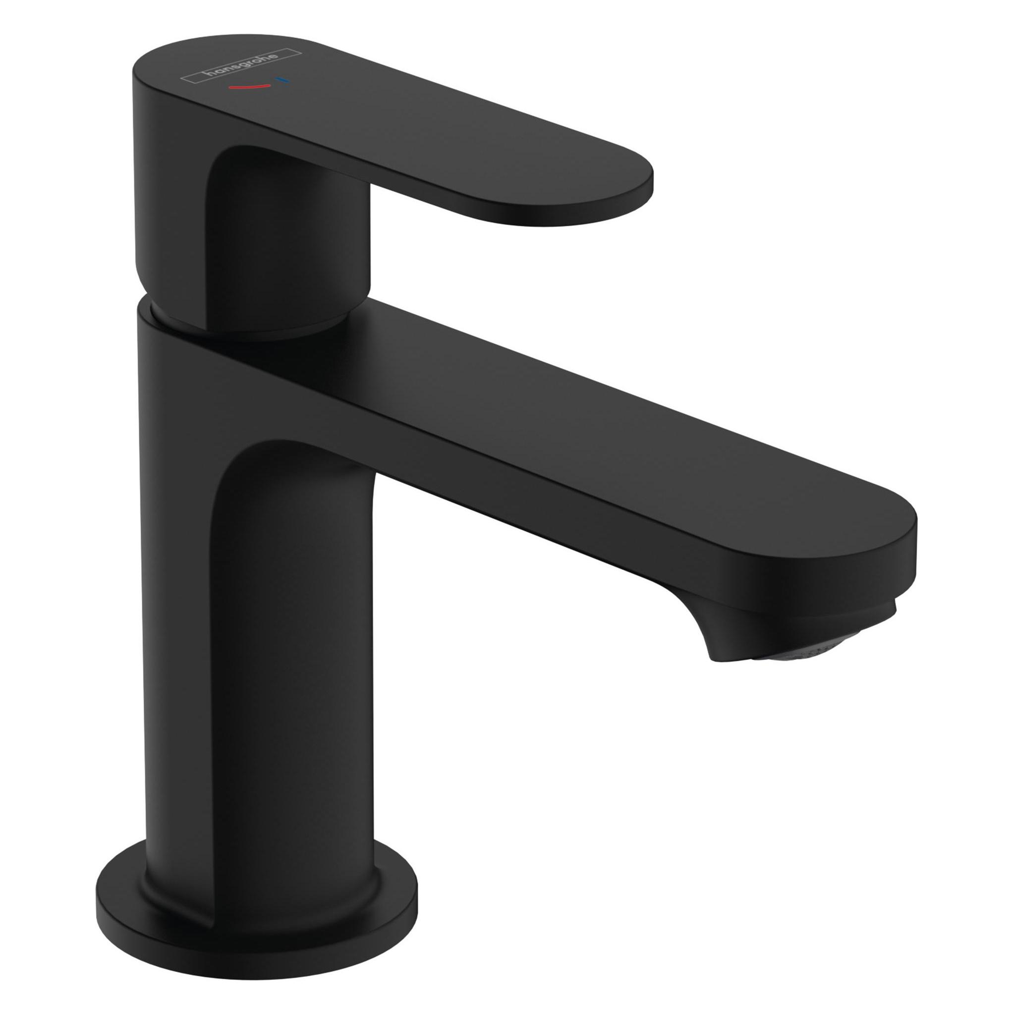 Hansgrohe, Badkamermeubels, Hg ééngreeps Wastafelmengkraan Rebris S 80 CoolStart M M Zag Mat Zwart