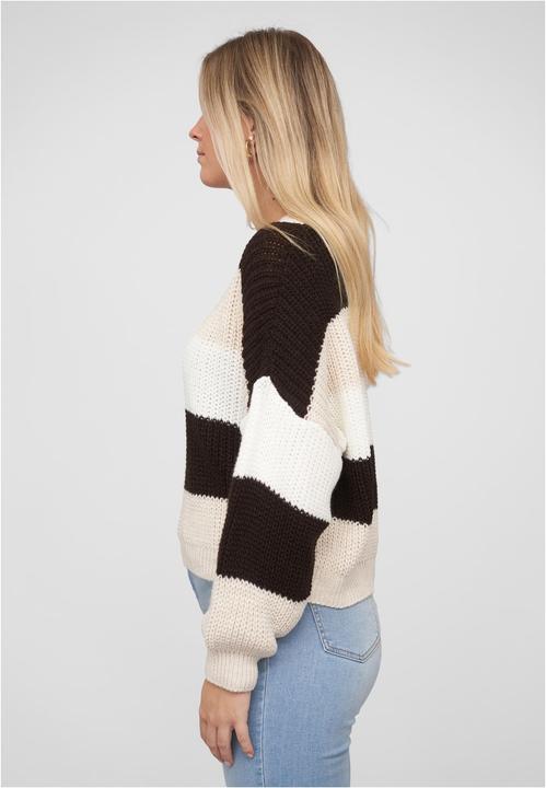 Produktbild Cloud 5ive Knit Sweater with stripes beige white fango brown L (L)