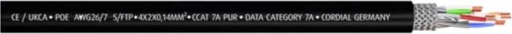 Image du produit Cordial 15575 RJ45 Netzwerkkabel, Patchkabel CAT 7a S/FTP 0.50 m Schwarz PUR-Man (S/FTP, CAT7a, 0.50 m)