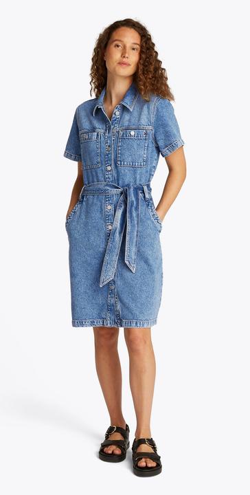 Actual product image Tommy Hilfiger Authentic Original Durable Denim Knee Strap Dress (42)