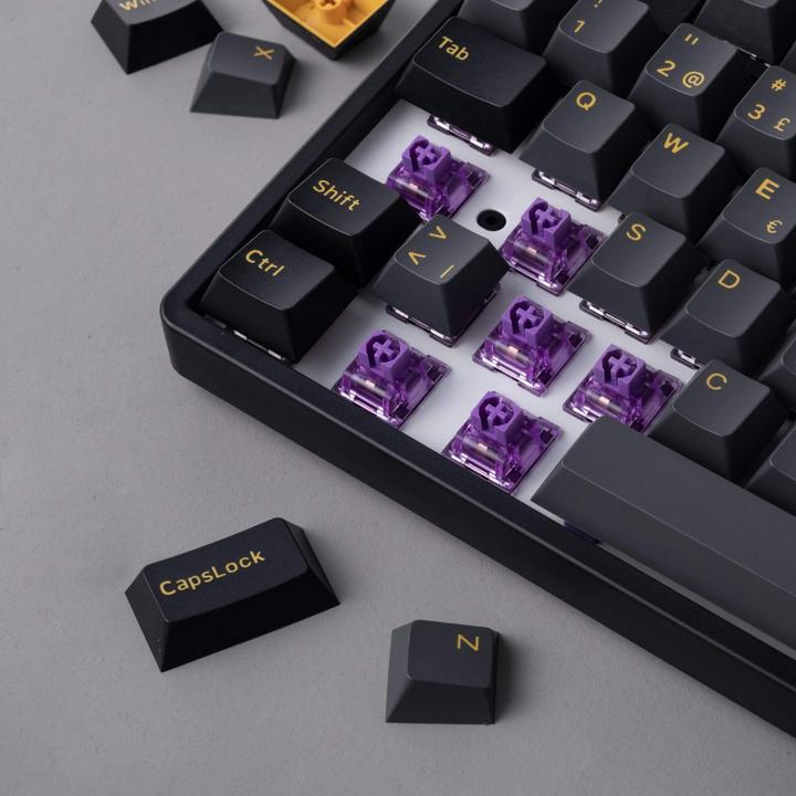 Image du produit Akko Clavier de jeu sans fil Black & Gold 5108B Plus, RGB, - V3 Cream Blue Pro Switch, noir, ISO (Sans fil, Filaire)
