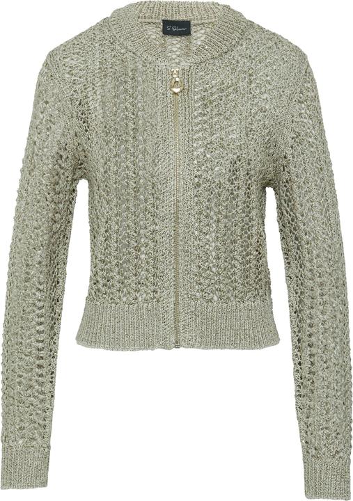 Produktbild S.Oliver Strickjacke Blouson aus Ajourstrick mit Pailletten (S)