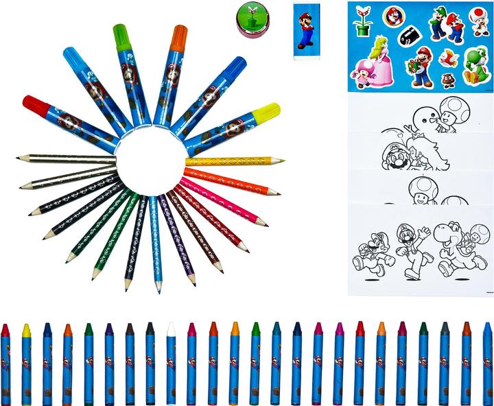 Actual product image Undercover Painting Set Suitcase Super Mario 51 pieces