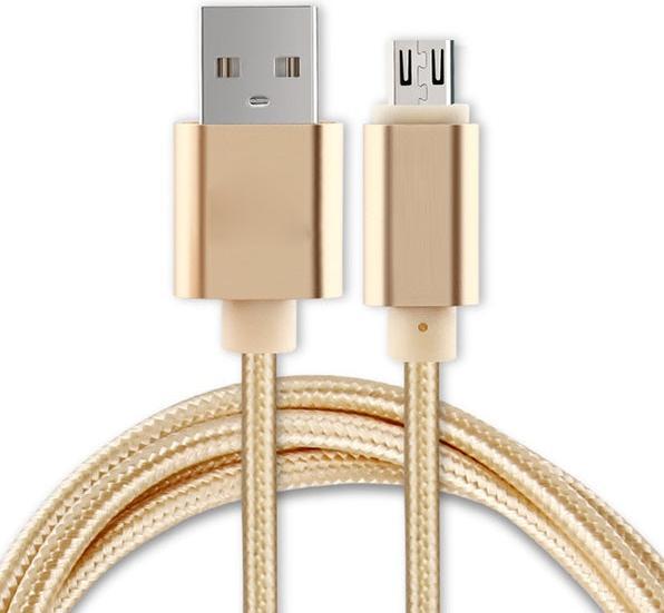 Immagine prodotto Hermex Anki Micro USB Metallo Cavo di ricarica Cavo dati 1m ORO (1 m, USB 3.0)