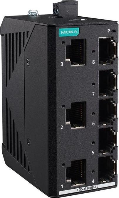 Image du produit Moxa EDS-G2008-EL-T - Commutateur Gigabit Ethernet complet non administré avec 8 ports 10/100 1000 (8 ports)