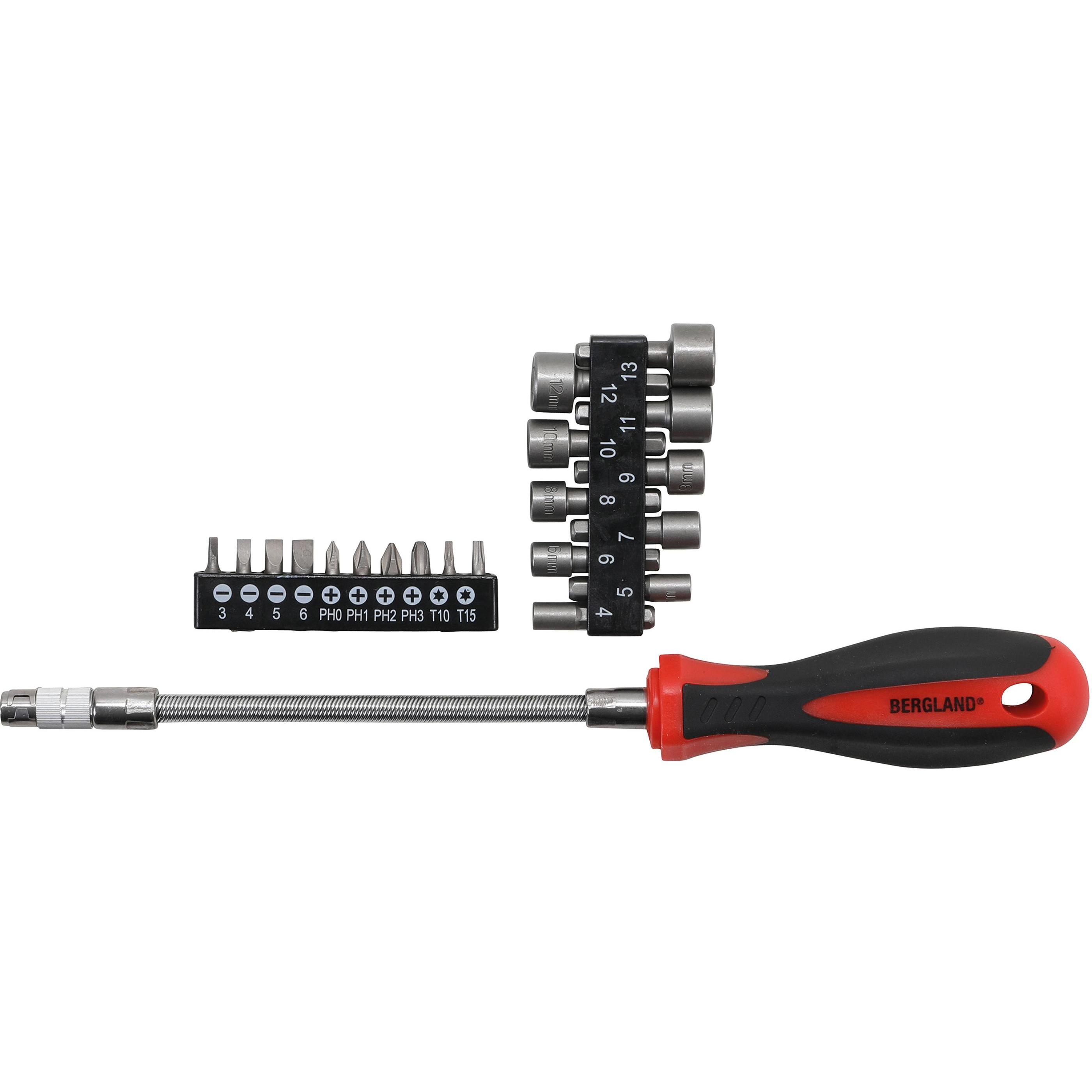 BGS, Bits, Schraubendreher-Bit-Satz mit flexiblem Schaft 31-tlg. (6,3 mm)