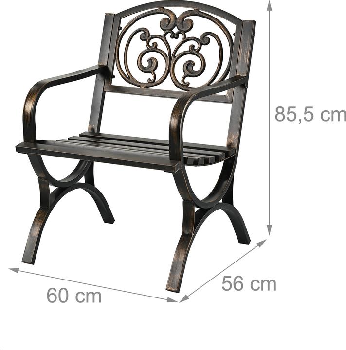 Immagine prodotto Relaxdays Antiker Gartenstuhl aus Metall