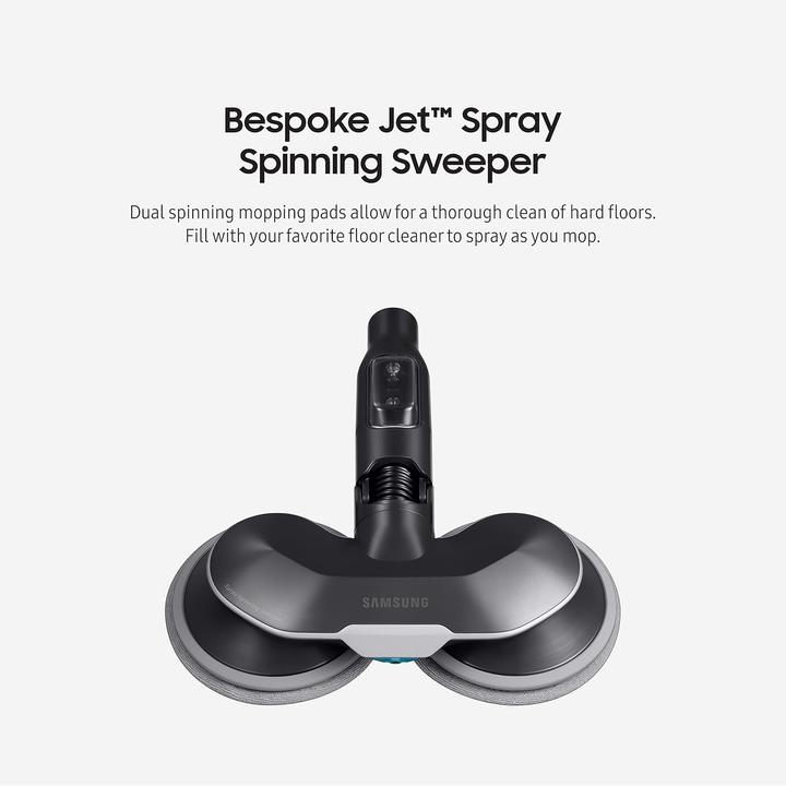 Produktbild Samsung Custom Printed Jet Spray Spinning Sweeper Brush Vacuum Mopping Attachment Silver