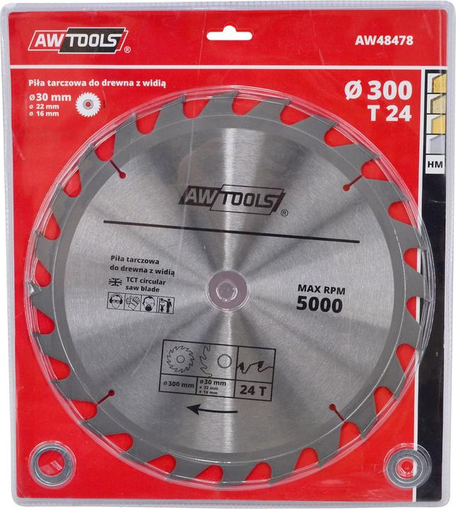Actual product image Awtools AW PIŁA TARCZOWA DO DREWNA 210x30/22/16x40z