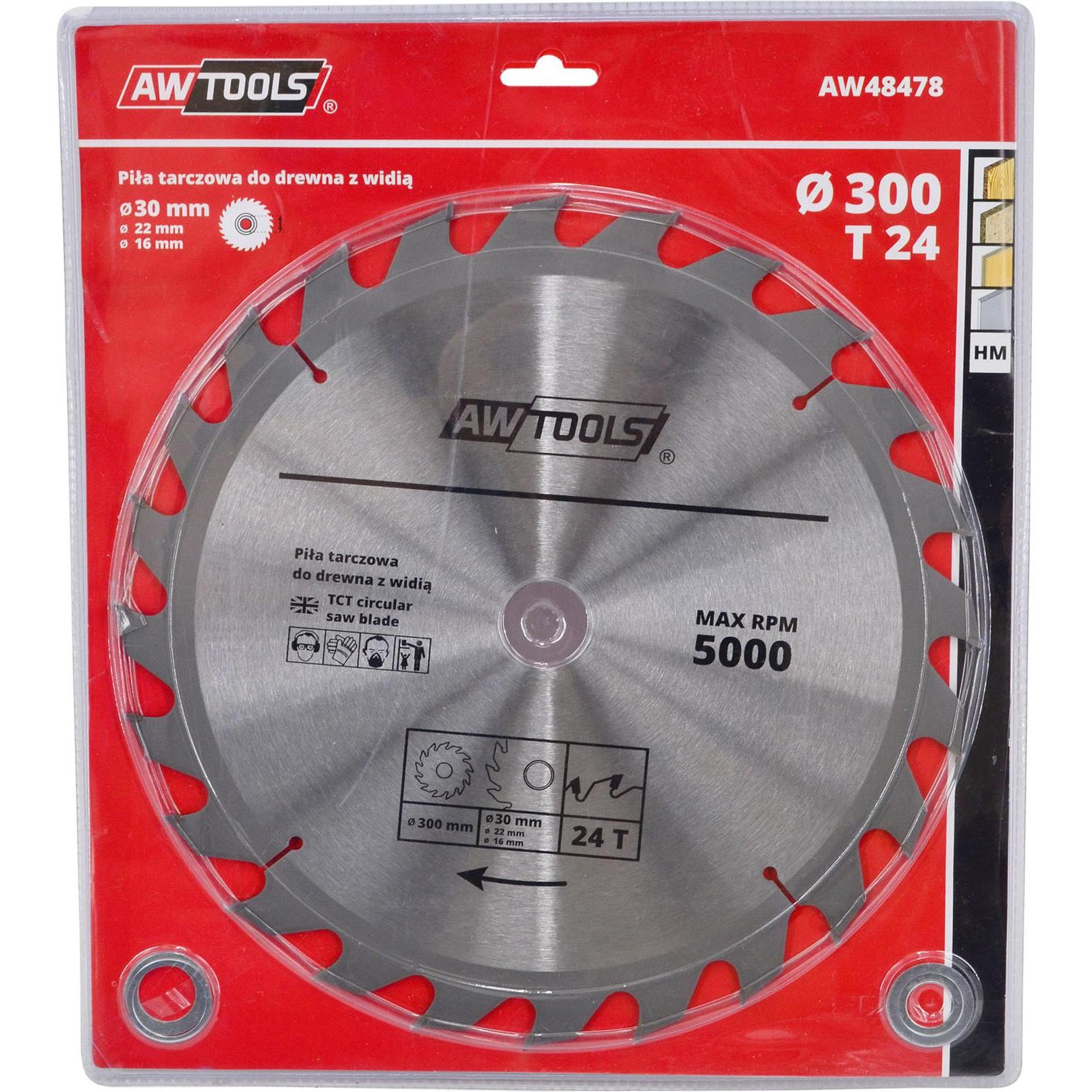 Thumbnail - AW Tools, Sägeblatt, AWTools Holzkreissäge 190 x 30/22/16 mm 60z (AW48465)