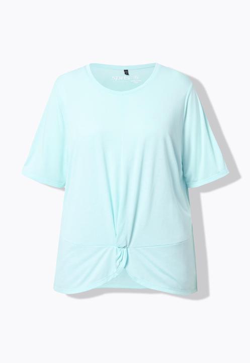 Actual product image Ulla Popken Antibacterial Short Sleeve Draped Tee (54)