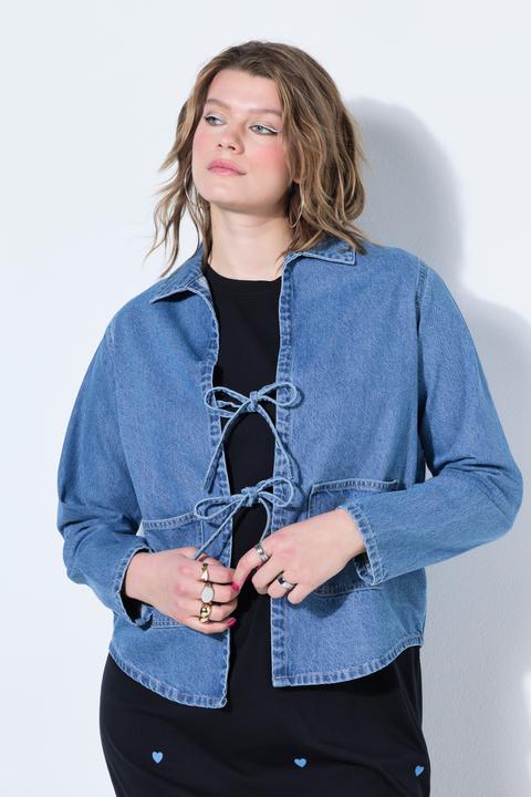 Immagine prodotto Studio Untold Giacca a camicia di jeans dal taglio oversize con allacciatura (42, 44)