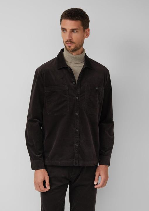 Image du produit S.Oliver Hemd Regular Fit: Feincord-Overshirt mit Brusttaschen und Label-Detail (M)