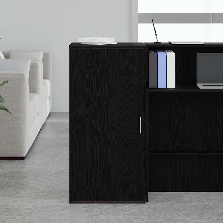 Produktbild vidaXL Lagerschrank Schwarz 50x45x103,5 cm Holzwerkstoff Schrank Aktenschrank (45 x 50 x 103.50 cm)