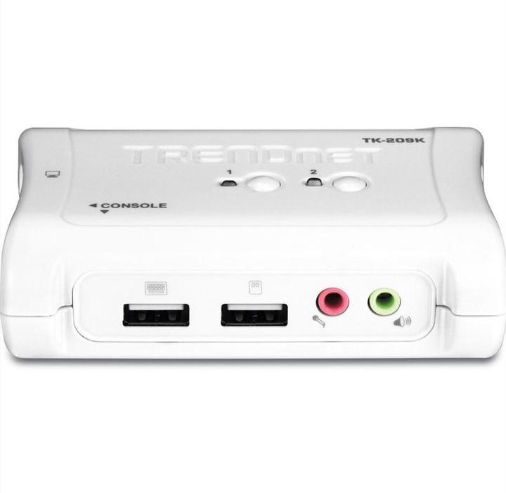 Actual product image Trendnet TK-209K 2-way USB KVM switch kit with audio