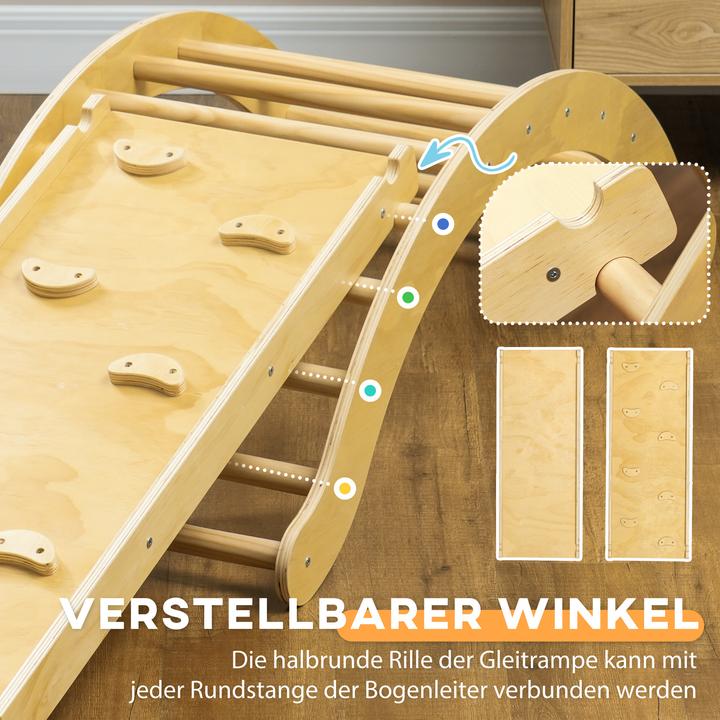 Produktbild Aiyaplay Klettergerüst Kiefernholz, Mehrschichtenplatte Naturholz