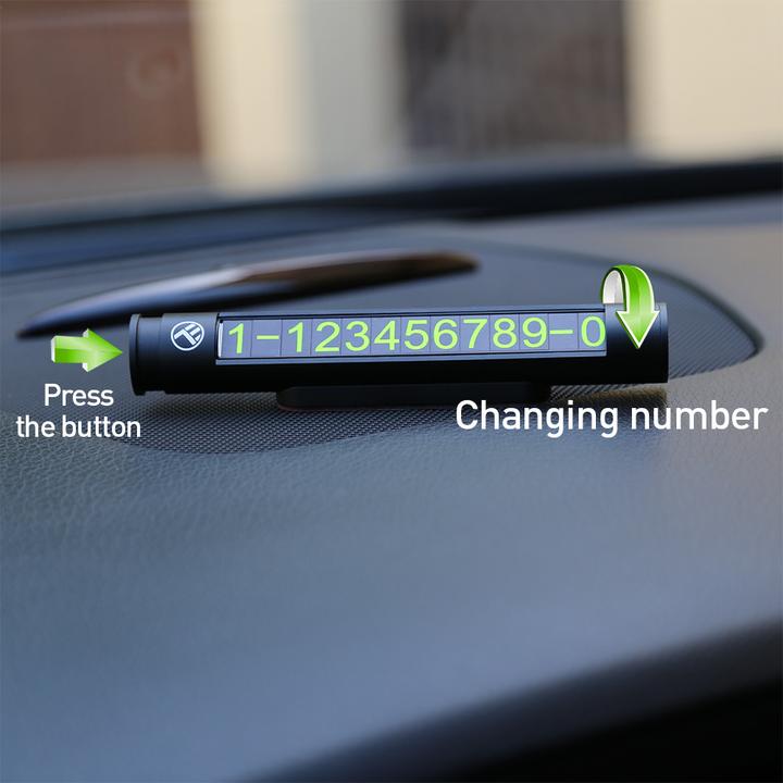 Produktbild Tellur Temporary car parking card for two phone numbers metallic black