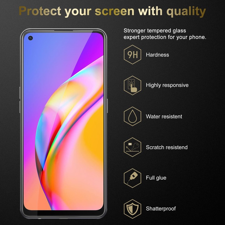 Actual product image Cadorabo Display protection glass (3 Piece, Oppo A94 5G)