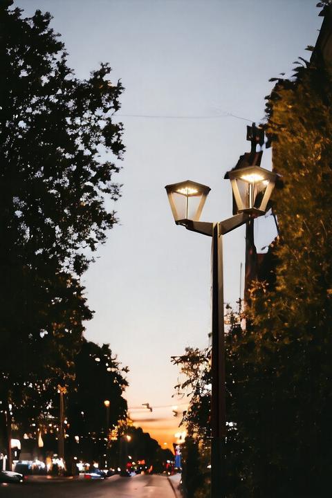Image du produit Les Jardins Metro Lampadaire solaire Double sans fil 500 lumens (500 lm)