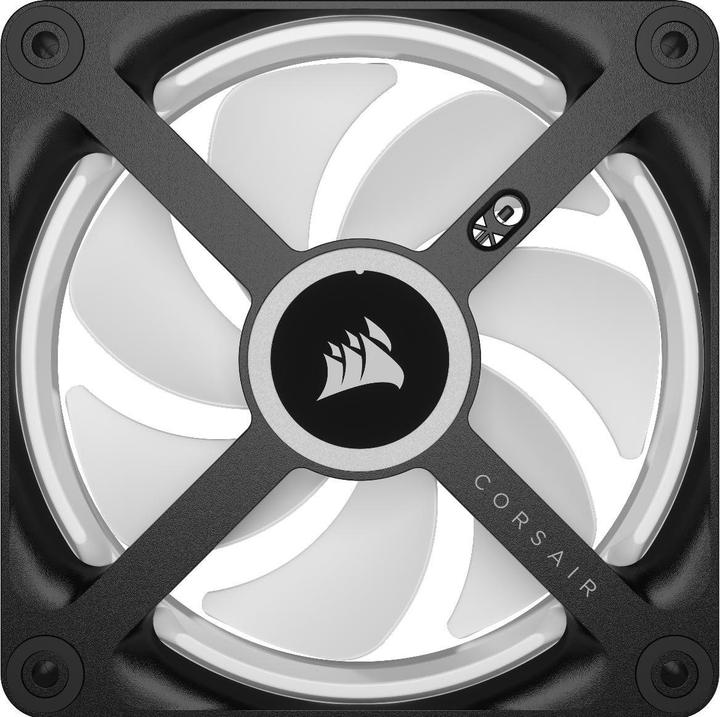 Actual product image Corsair iCUE LINK QX120 RGB 120 mm PWM fan (black, expansion kit) (120 mm, 1 x)