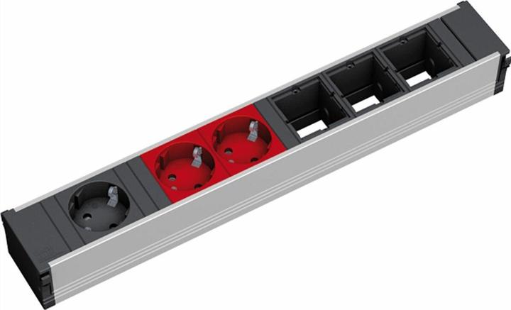 Produktbild Bachmann CONI 1xCEE7/3 2xCEE7/3 rot Schutzkontakt 1xschwarz+2xrot (3 x, CEE 7/3, 0.10 m)
