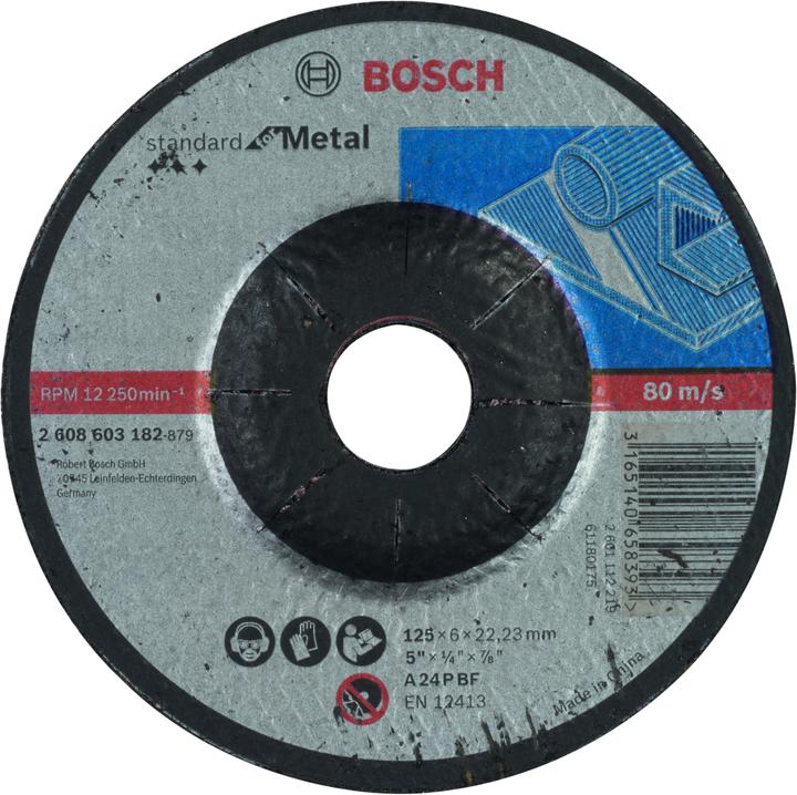 Bosch Professional Zubehör PRO Metal Schruppscheibe, 125 x 6 x 22.23 mm