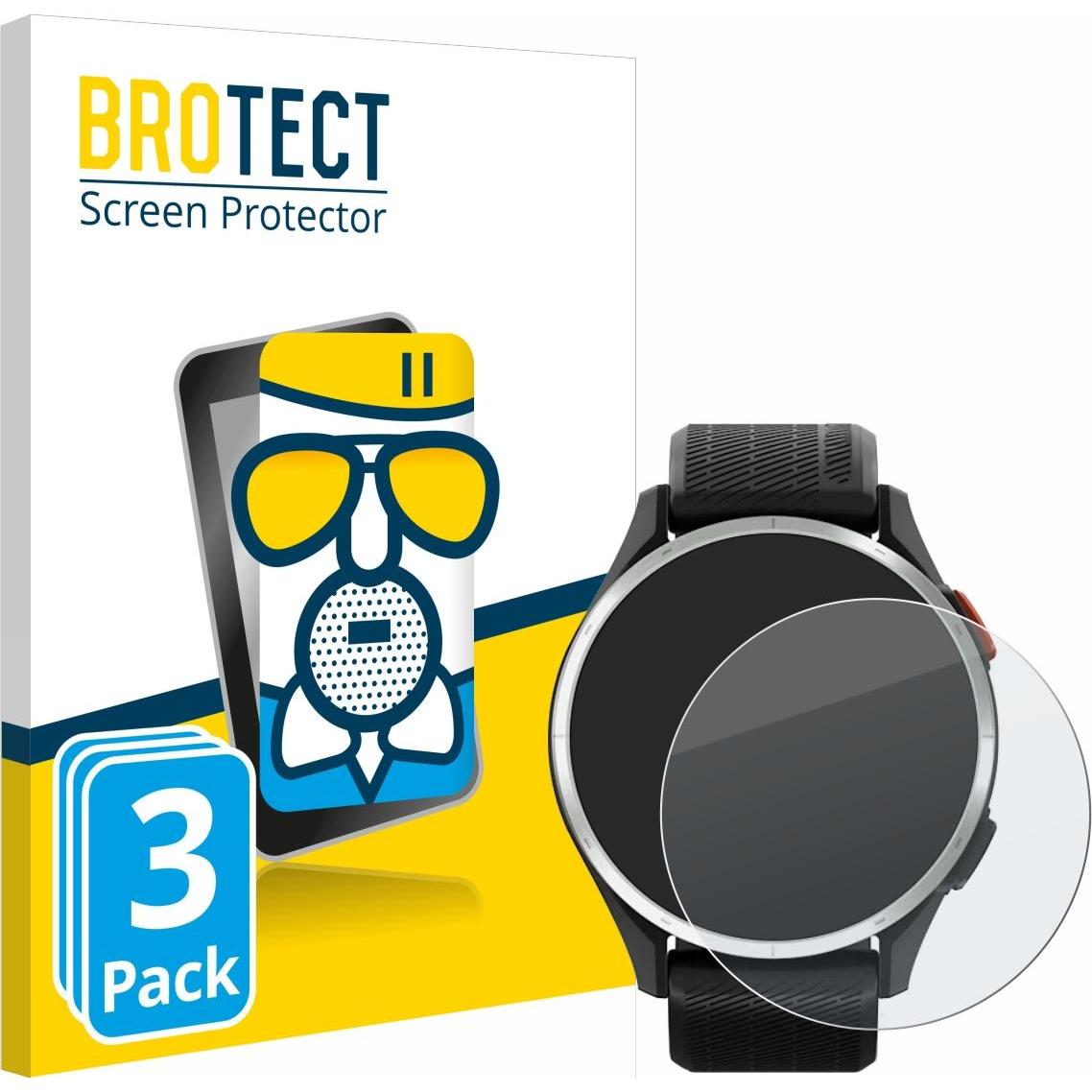 BROTECT Schutzglas Schutzfolie Displayschutz Display Schutz Glas Folie matt, Smartwatch Schutzfolie, Grau