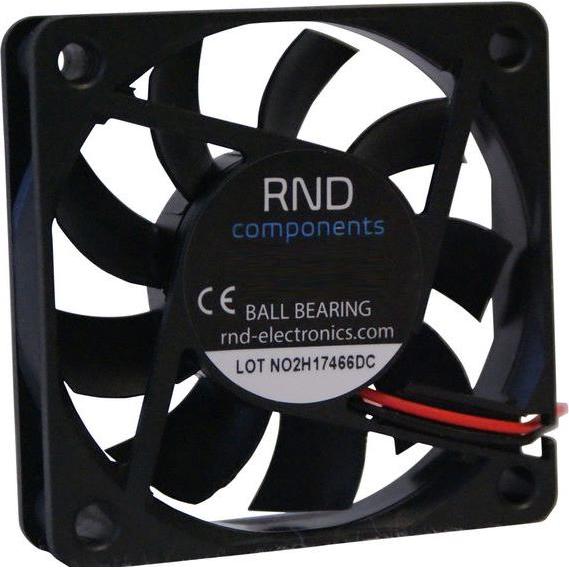 RND Components Bürstenloser Axiallüfter DC 60x60x15mm 24V 33.6m³/h (60 mm), PC Lüfter