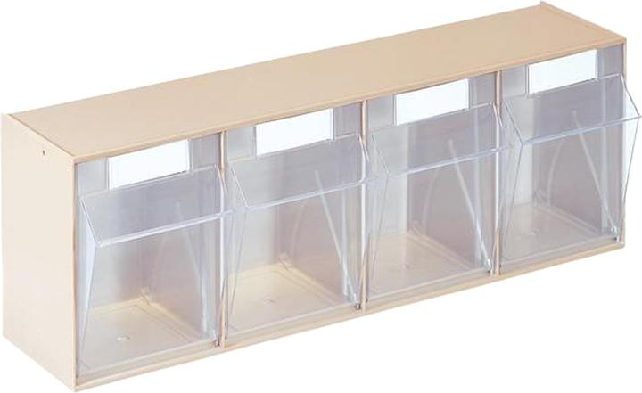 Produktbild Lockweiler Klarsichtmagazin H207xB600xT172mm 4 x D Kunststoff beige