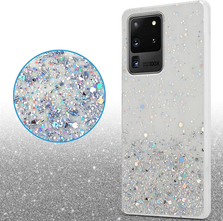 Actual product image Cadorabo TPU cover sparkling glitter (Samsung Galaxy S20 Ultra)