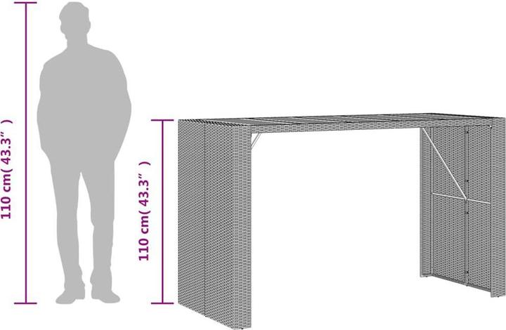 Produktbild vidaXL Garten-Bartisch