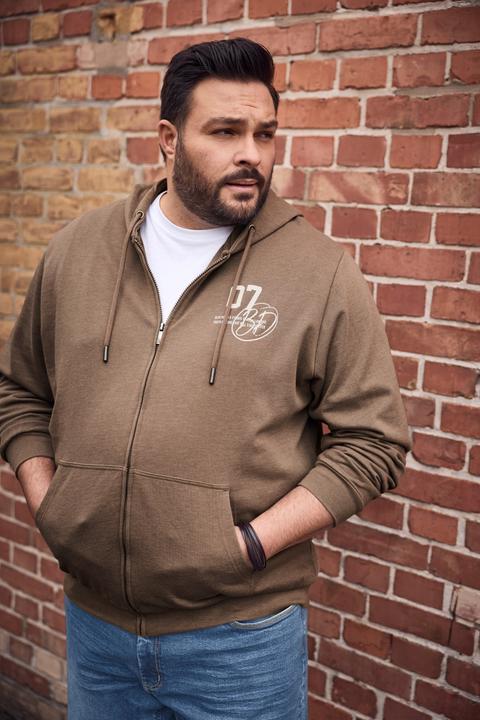 Produktbild Men+ Sweatjacke, Kapuze, Brustprint (L)