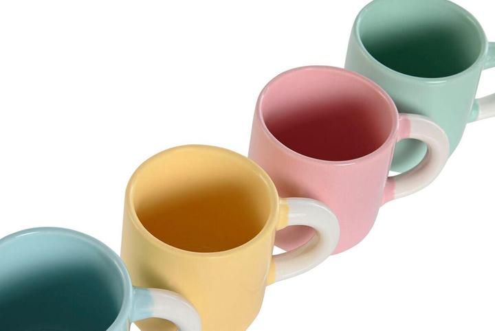 Actual product image Esprit Satz von Kaffeetassen Home Gelb Blau grün Rosa Porzellan 110 ml 4 Stücke (110 ml, 4 x)