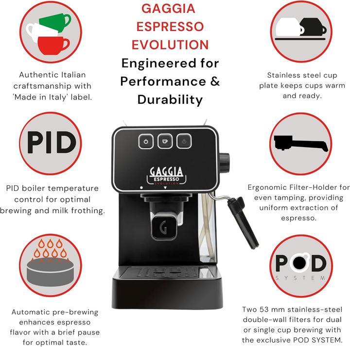 Produktbild Gaggia ESPRESSO EVOLUTION nero EG2115/01