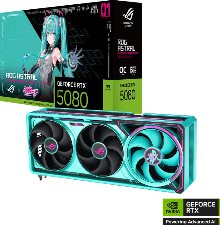 Actual product image ASUS ROG Astral GeForce RTX 5080 Hatsune Miku Edition (16 GB)